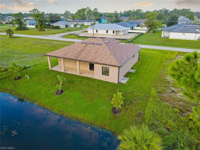 Aerial view of residential area