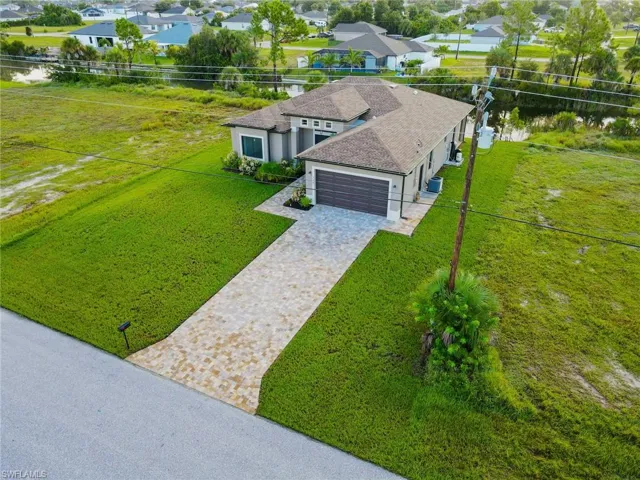 Aerial view of residential area