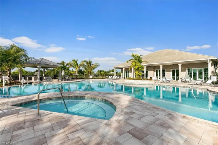 Pool featuring a patio area and a community hot tub