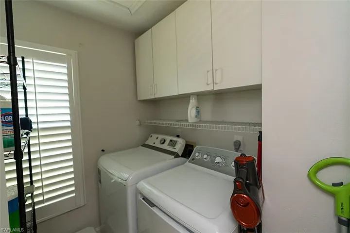 Interior laundry next to guest room
