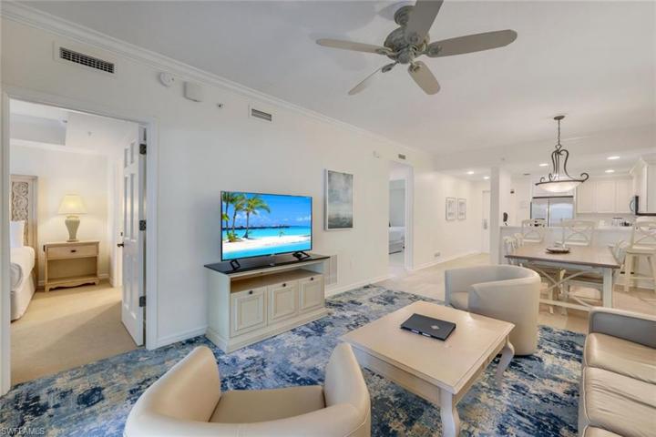 Family Room with a peek into the primary bedroom