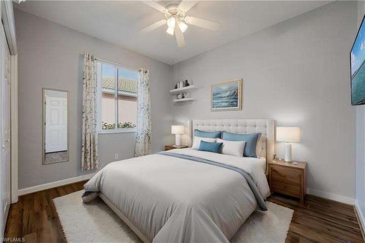virtually staged guest room