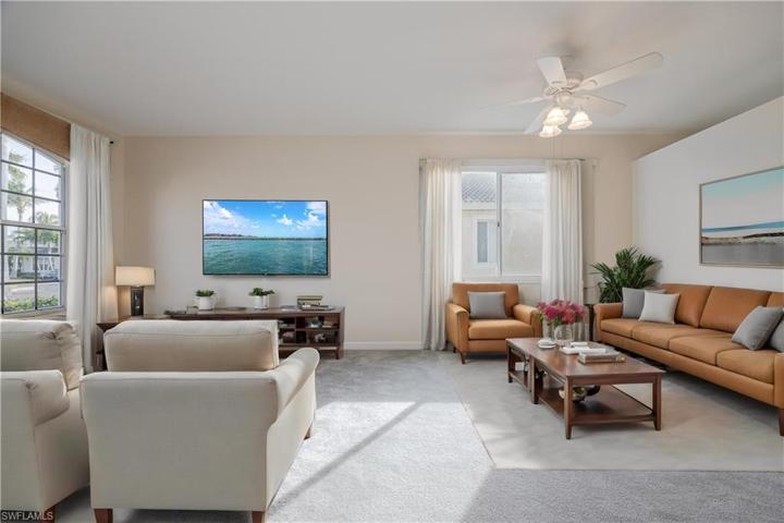 virtually staged living room