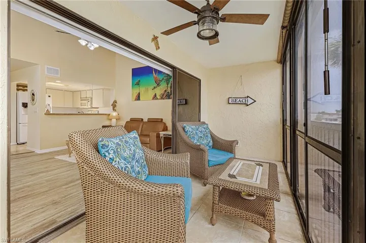 Sunroom featuring visible vents