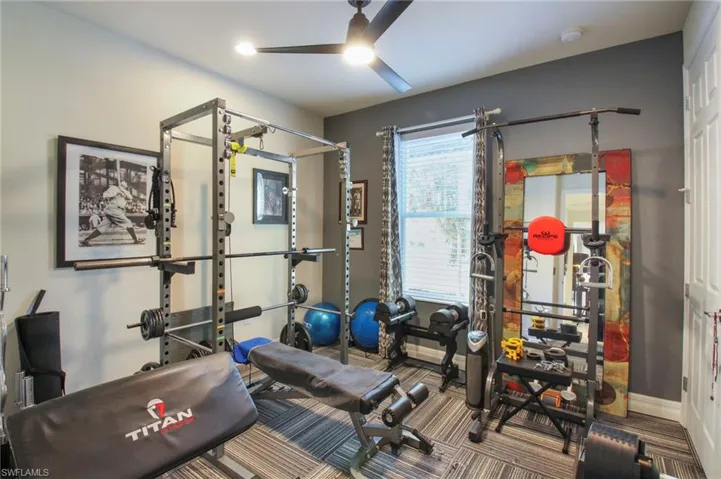 Used as a workout room