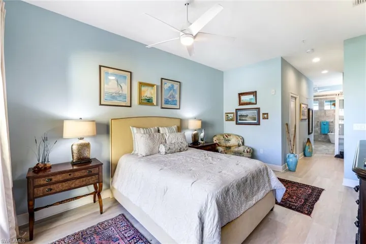 Back into your light and airy primary bedroom