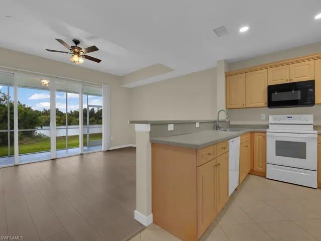 View of living room from kitchen