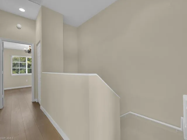 Upstairs hallway leading to bedrooms and hall bath