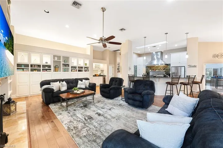 View of Great Room Into Kitchen Area