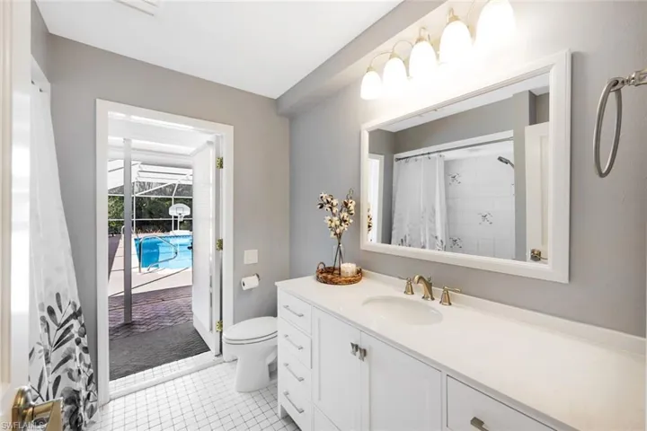 Full Bath With Step In Shower, Tile Floor, Extra Counter Space