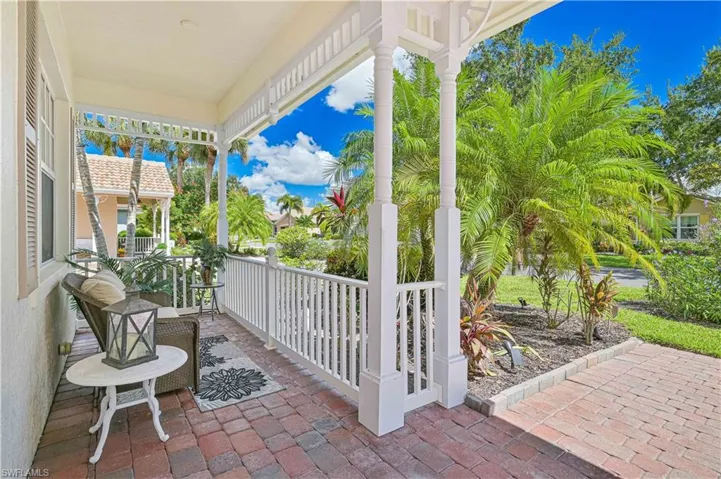 View of covered porch