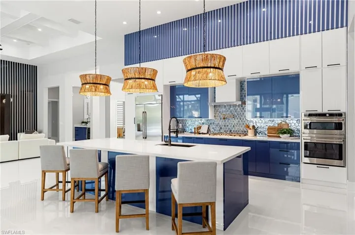 Boasting beautiful quartz countertops