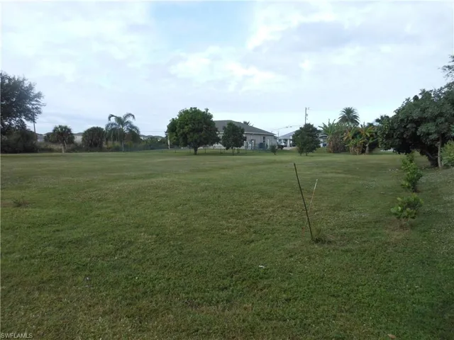 View of green lawn featuring a view of countryside