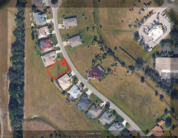 Aerial view of property's location