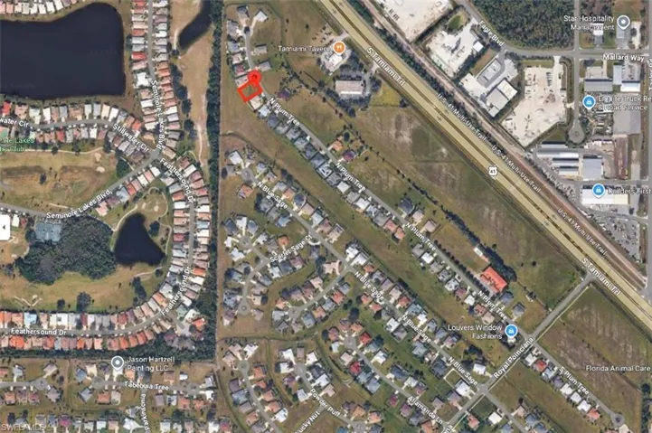 Aerial overview of property's location
