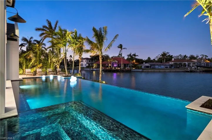 The infinity-edge pool seamlessly blends with the horizon.
