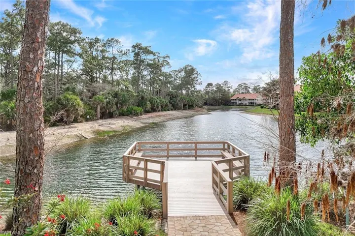 Fishing pier surrounded by acres of preserve