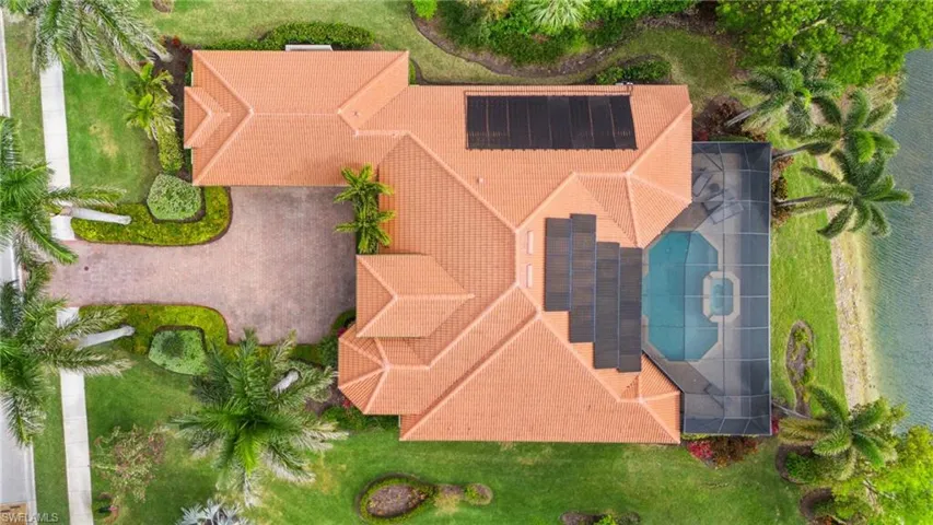 Birds eye view of property