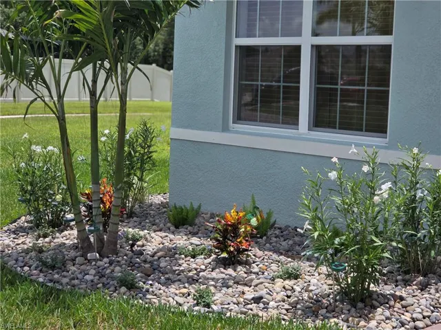 View of home's exterior featuring stucco siding