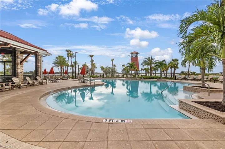 View of pool featuring a patio area