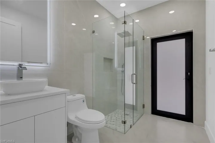 Spare room with recessed lighting and ceiling fan