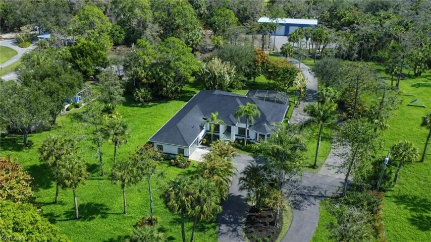 Virtually Staged Aerial view of the property