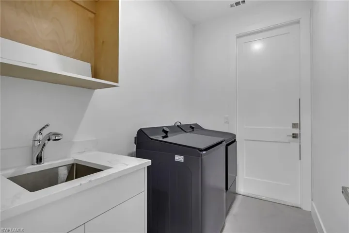 View of laundry area