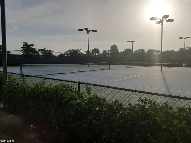 View of tennis court