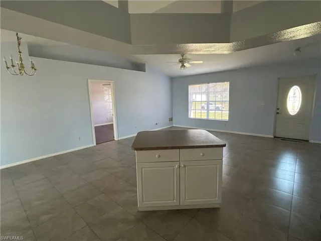 Dining area and Main Bedroom entrance on the left