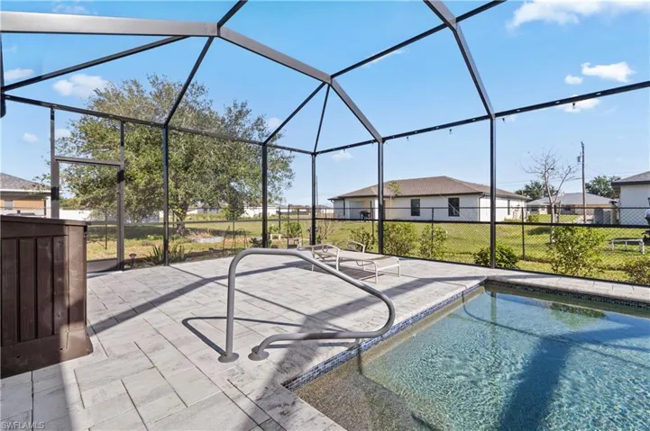 Pool with seating area