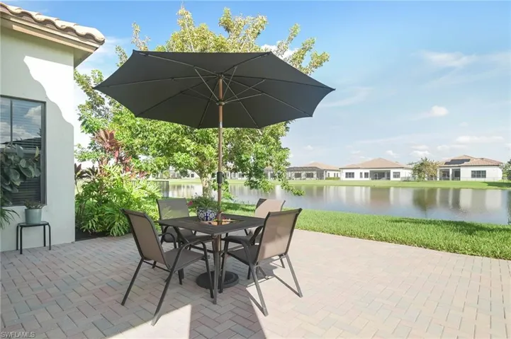 Patio with extended pavers