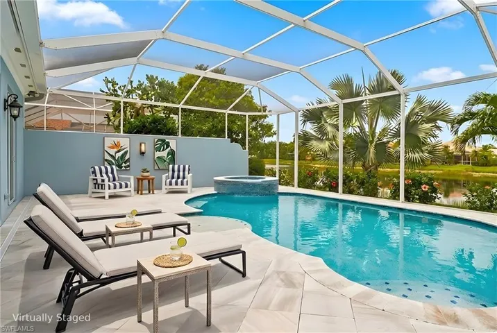 Virtually staged Pool Deck