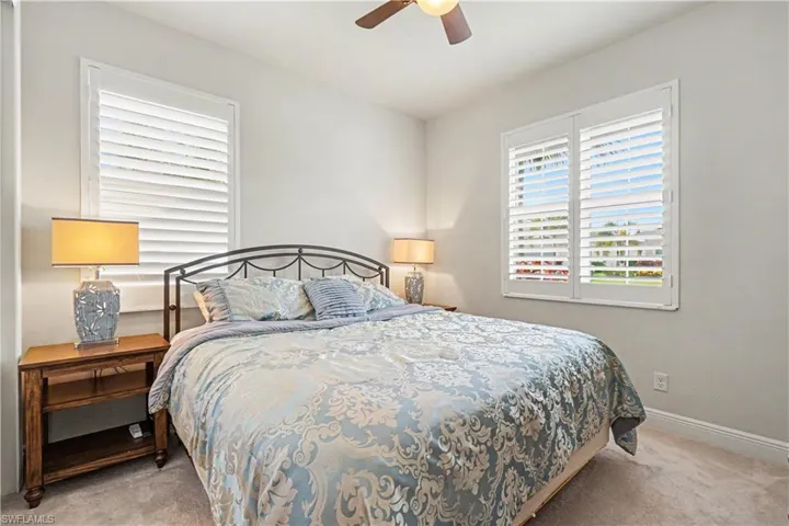 Neutral wall paint, shutters.