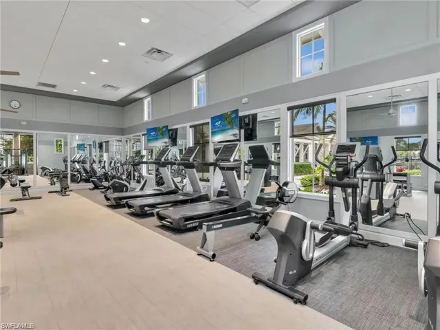 Spacious fitness center