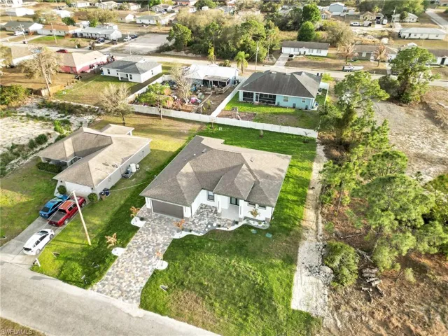 Aerial view of residential area