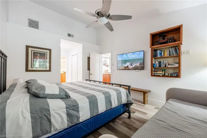 Spacious master bedroom and dual his & hers closets