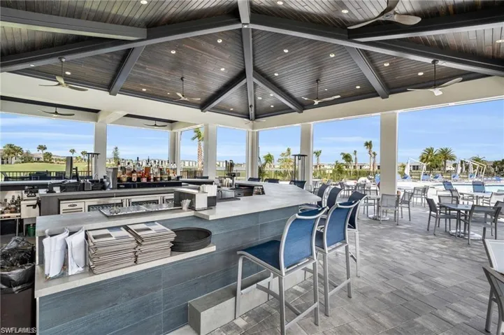 View of patio / terrace with a ceiling fan