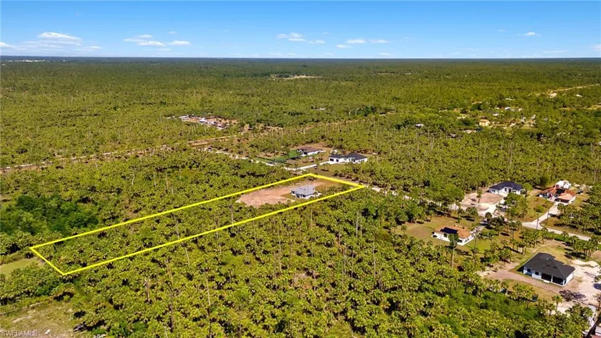 Bird's eye view featuring a view of trees