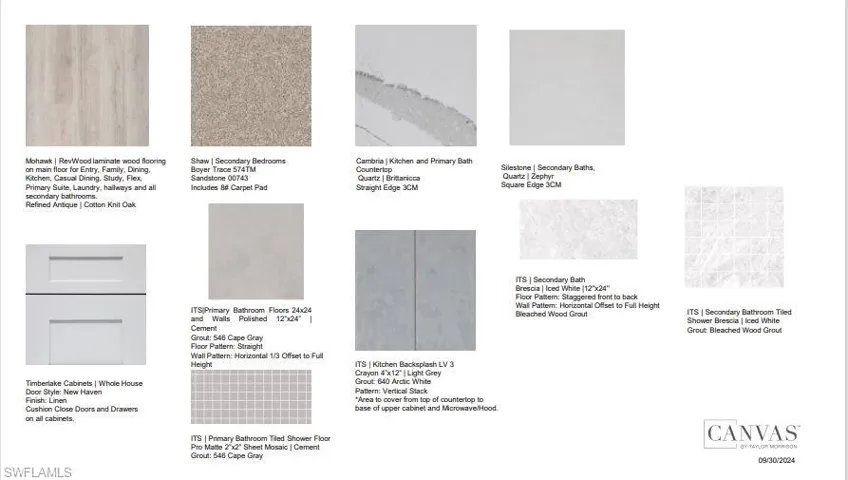 Design Selections.  Home is under construction and selections are subject to change.
