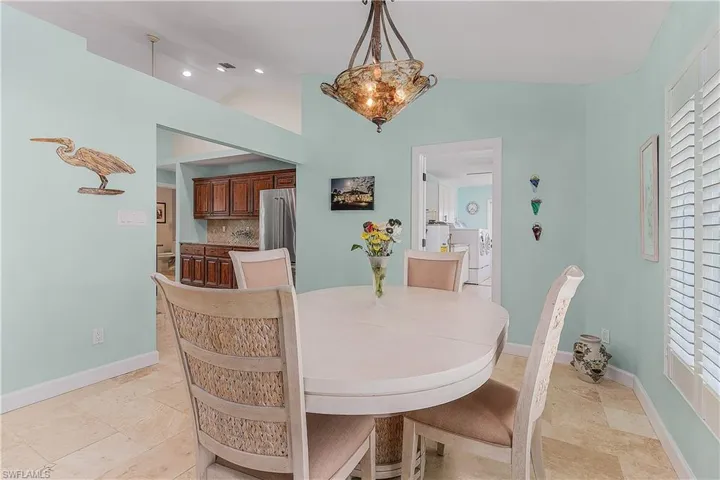 Two dining areas in the home with views