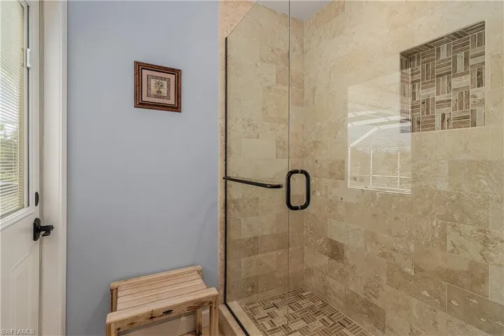 Large walk-in shower in 2nd bathroom