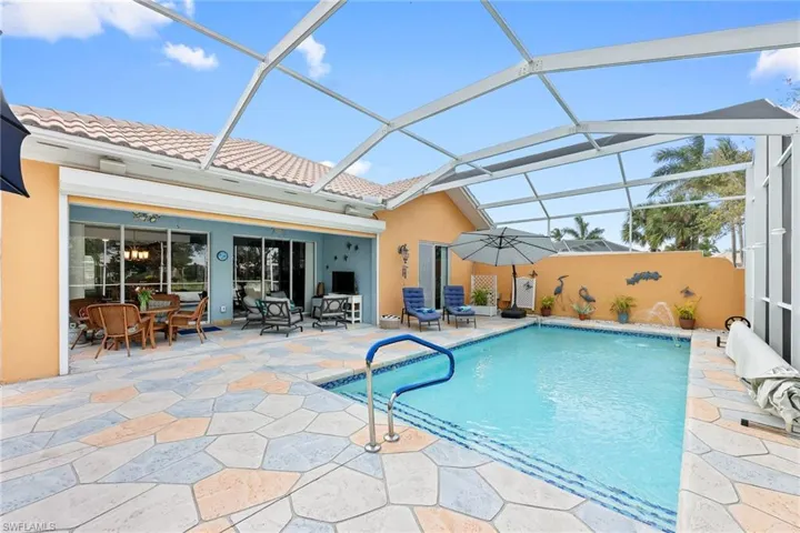 Refinished Pool inside and out with custom tile also electric Roll down Shutters