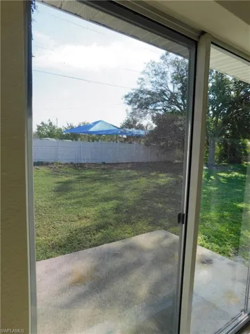 View from Master and access to rear yard.