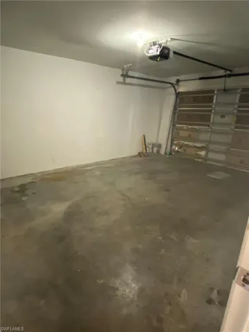 Single car garage with garage door opener