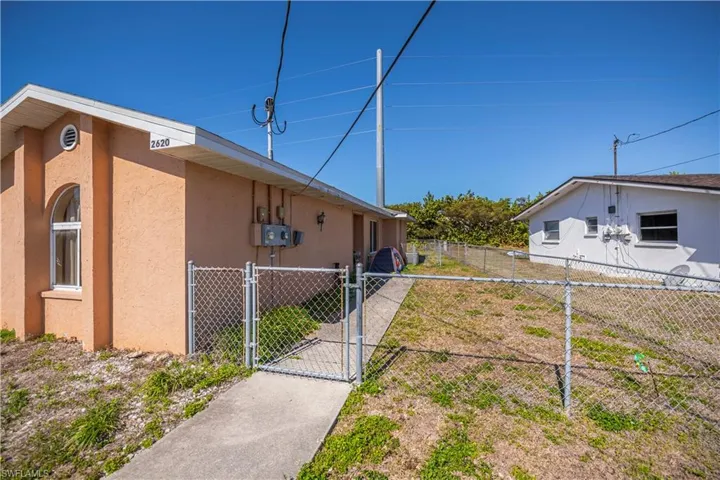Fenced back yard