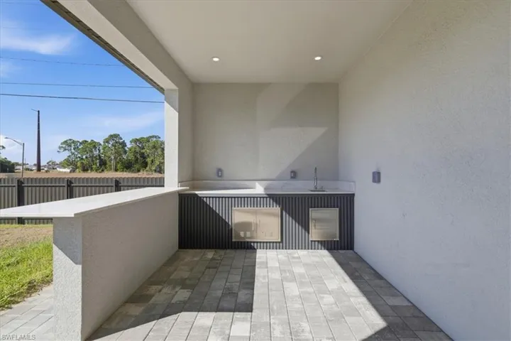 View of patio / terrace featuring a sink