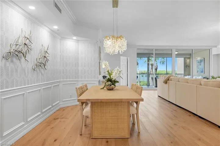 Elegant Dining Area with Recessed Lighting.