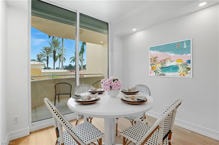 The Cozy Breakfast Nook leads to the Veranda.