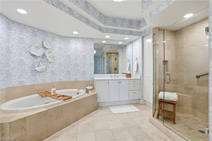 The Master Bathroom also features a Walk-in Shower and Dual Vanities.