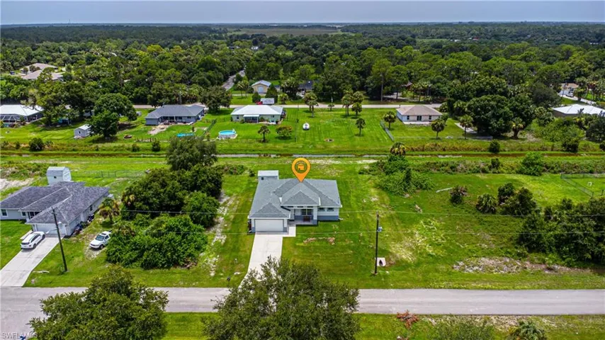Birds eye view of property